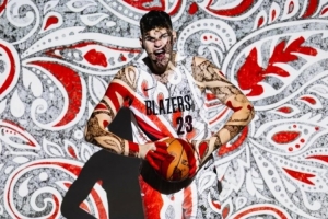 开拓者首发中克林根社媒晒绚烂定妆照：步入NBA第二年