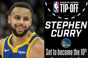 NBA官推为揭幕战预热：库里成为史上第10位为同一支球队效力17年的球员。