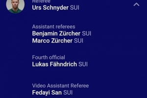 巴萨对阵奥林匹亚科斯一战的裁判组已经确定，本场比赛将由瑞士籍裁判乌尔斯-施尼德担任主哨。