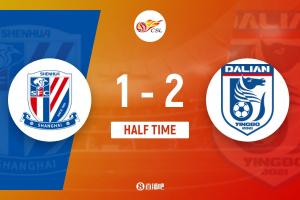 上海申花1-2大连英博：吕焯毅世界波、刘祝润建功，吴曦推射破门