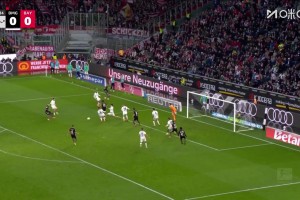 拜仁1-0领先门兴，基米希门前2连射破门